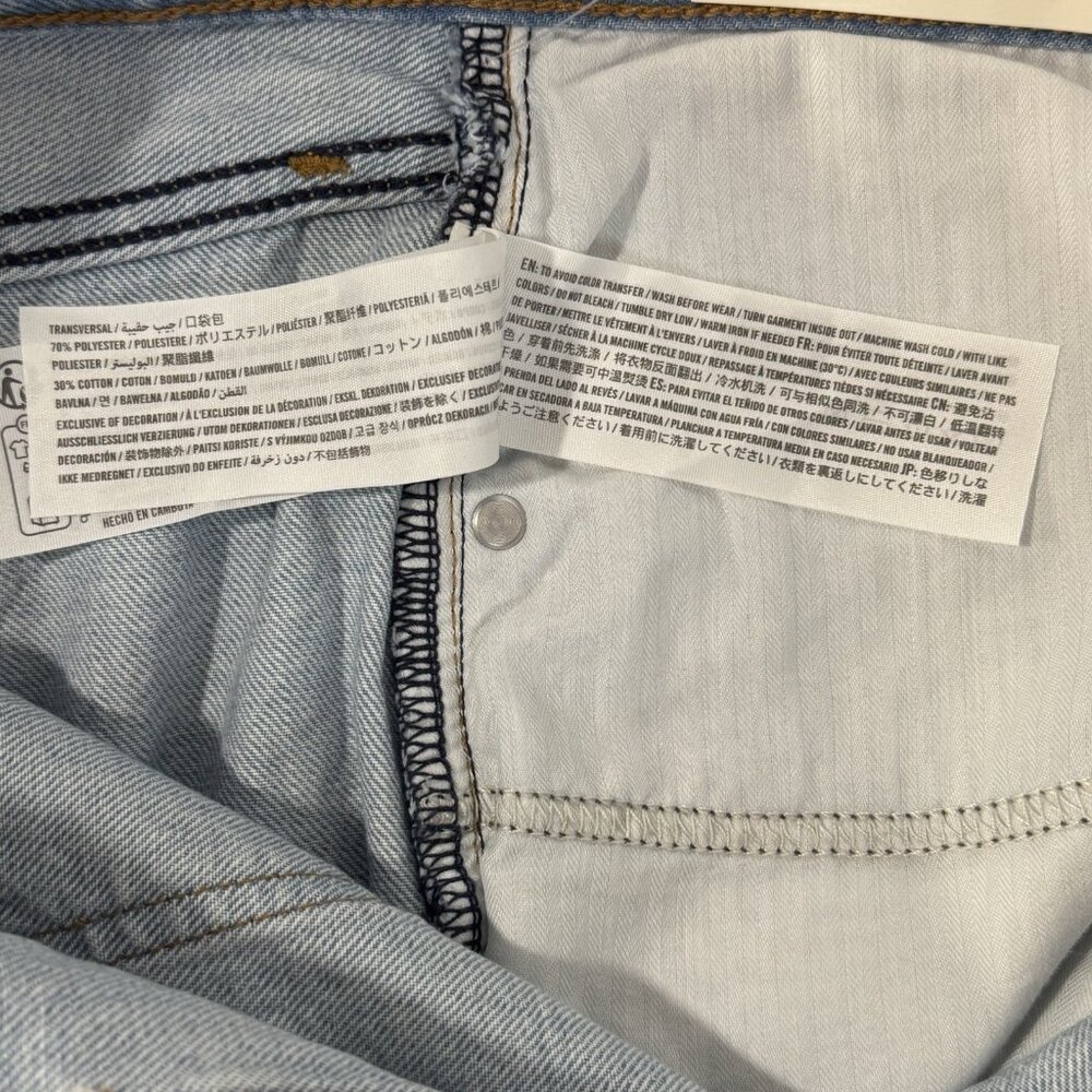 Abercrombie Fitch The Loose Jeans Women 35/20R High Rise Distressed Light Wash - Picture 7 of 12